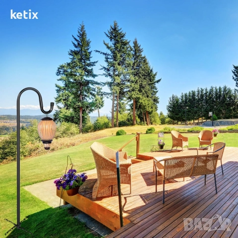 Метална градинска кука с 5 зъба,черна,90см, снимка 4 - Градински мебели, декорация  - 52971755