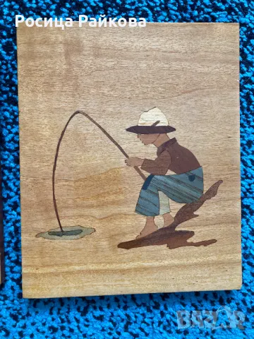 Малки дървени картини, снимка 3 - Антикварни и старинни предмети - 50274907