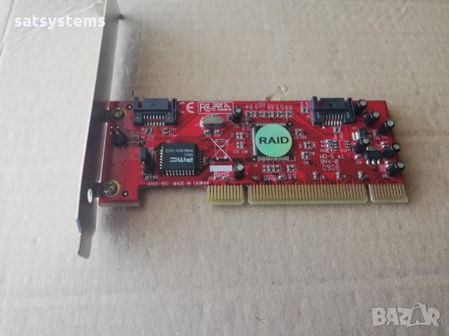 PCI 2 Port Serial ATA RAID Controller Card MicroDream A100-10C, снимка 5 - Други - 33902776