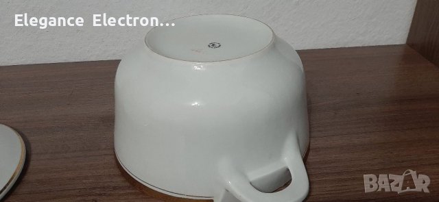 Български Порцеланов Супник със Златен кант , снимка 9 - Други - 38095401