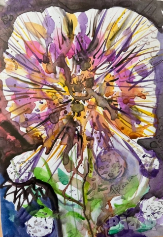 Картина женско голо тяло с риби, снимка 2 - Картини - 51686319