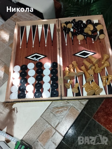 Шах-табла48/48 с  фигури и пулове, снимка 2 - Шах и табла - 43029726