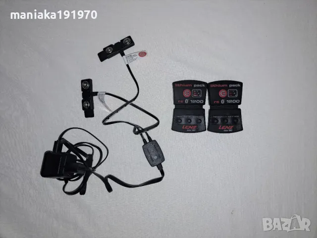 Комплект смарт батерии Lenz Lithium Pack  1200 Bluetooth Usb за Отопляеми чорапи,ръкавици 