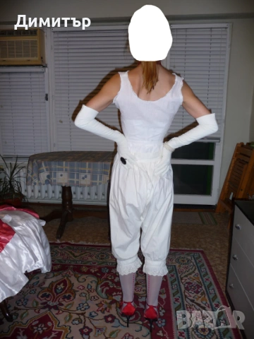 Автентични бюстие, килоти и чорапи от края на 19 век, снимка 3 - Бельо - 54243269