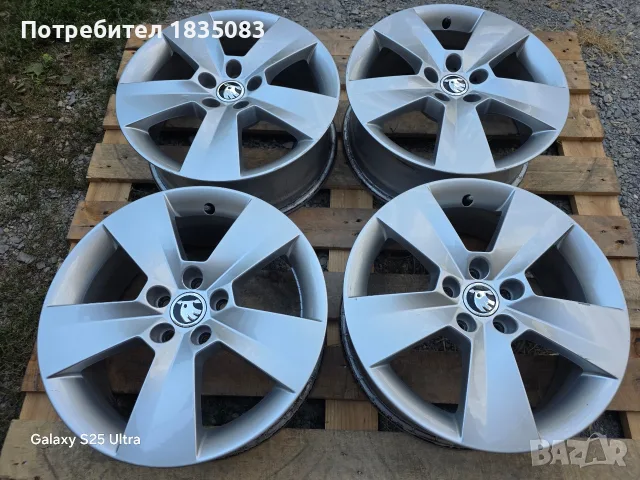 Лети джанти 16ки 5х100 Skoda, снимка 3 - Гуми и джанти - 55825741