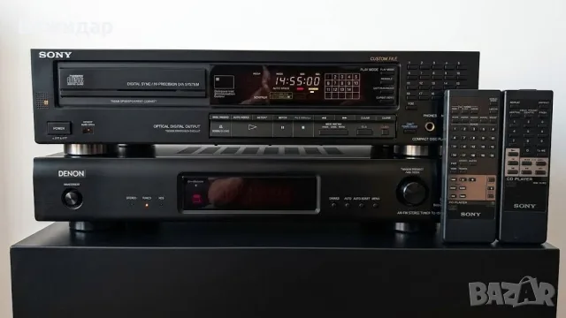 Продавам CD плеър CD Player Sony CDP-970 и FM Tuner Тунер Denon TU-1510AE