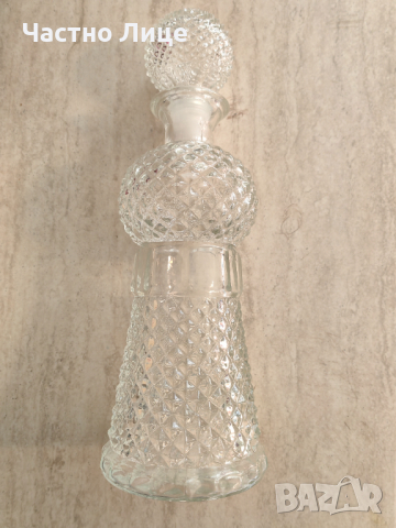 Оригинално Старинно Кристално Шише за Уиски Ракия Алкохол, снимка 1