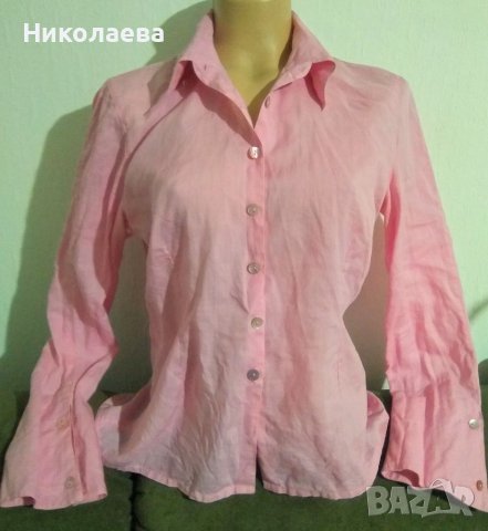 Розова елегантна риза с дълъг ръкав,Promod,L