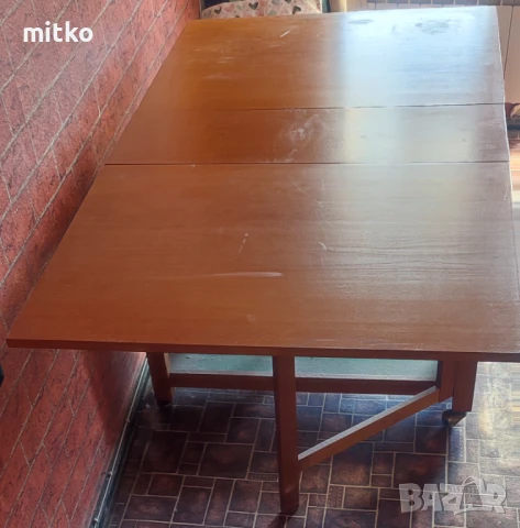 Масивна разтегателна кухненска маса, снимка 5 - Маси - 51406728
