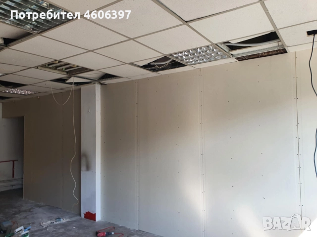 Монтаж на гипсокартон,шпакловка,боядисване с латекс и др., снимка 6 - Ремонти на апартаменти - 51855741