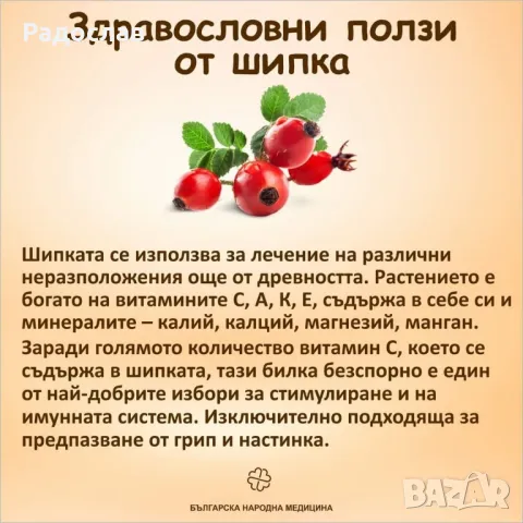 Шипки пресни плод,билки,витамини, чай, снимка 7 - Хранителни добавки - 47523454