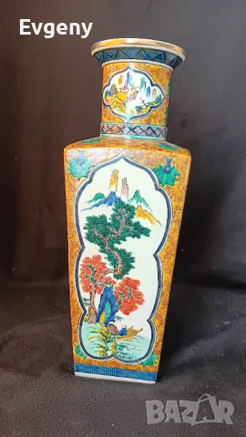 Антична керамична Японска ваза , снимка 3 - Вази - 49253708