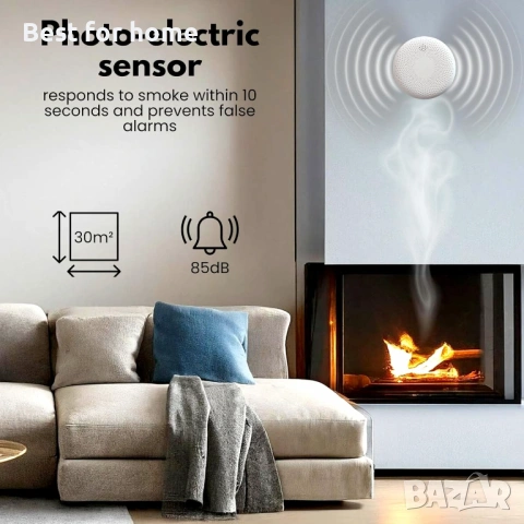 Aroha Safety Pro комбинирана аларма за дим и въглероден оксид, снимка 4 - Други стоки за дома - 53233092