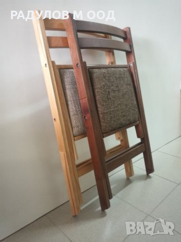 НОВ Сгъваем стол дърво, бук, с дамаска или дървена седалка/ 77137 в Столове  в гр. Варна - ID29819322 — Bazar.bg