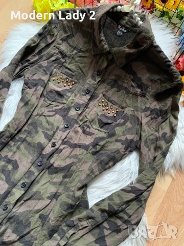 Камуфлажна риза Guess, снимка 2 - Ризи - 50897986