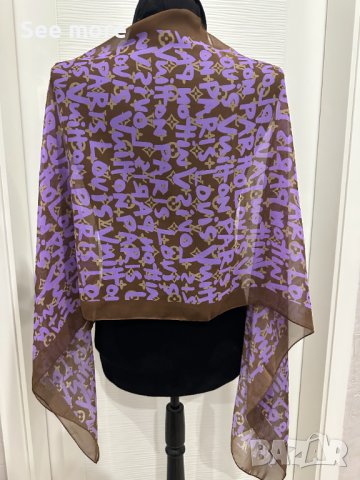 LOUIS VUITTON шал коприна, снимка 3 - Шалове - 40552904