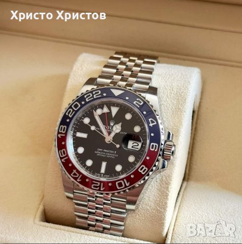 Мъжки луксозен часовник ROLEX GMT-MASTER II PEPSI , снимка 4 - Мъжки - 37098454