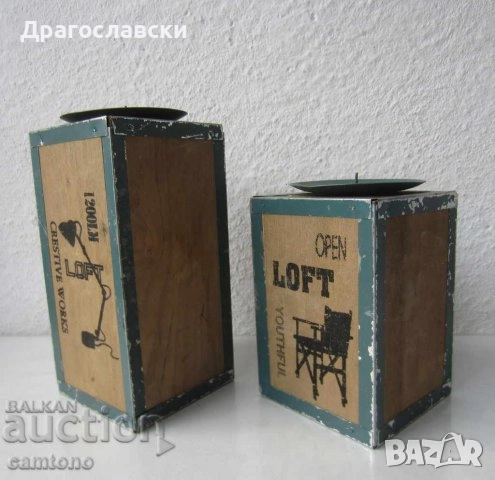  2 бр стари метални свещници, свещник, патина, свещници лофт, тамянник, антика , снимка 7 - Декорация за дома - 28874592