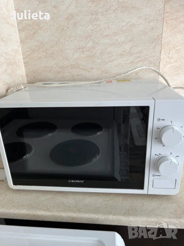 Микровълнова печка Crown - CDMO-2083, 700 W, 20 л, бяла, снимка 3 - Микровълнови - 53929016