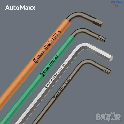 WERA Комплект 967/9 TORX BO имбусни ключове Multicolour - 9 броя , снимка 3 - Отвертки - 54065194