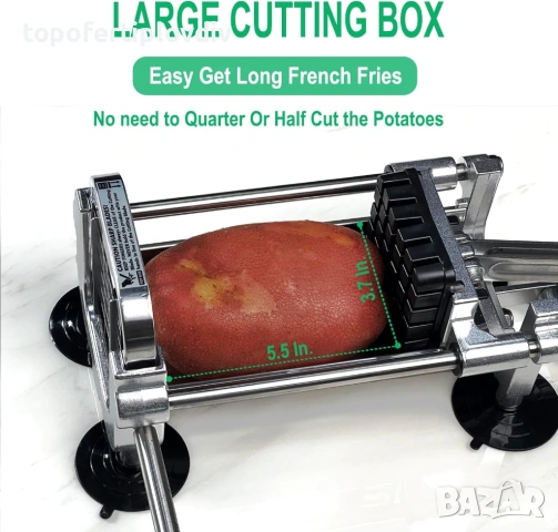 Резачка за картофи с три остриета French Fry Cutter, снимка 3 - Кухненски роботи - 53251478
