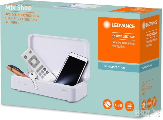 Нова LEDVANCE UV-C кутия за дезинфекция – пълна UV-C мощност за унищожаване на вируси и бактерии, снимка 2 - Друга електроника - 56193574