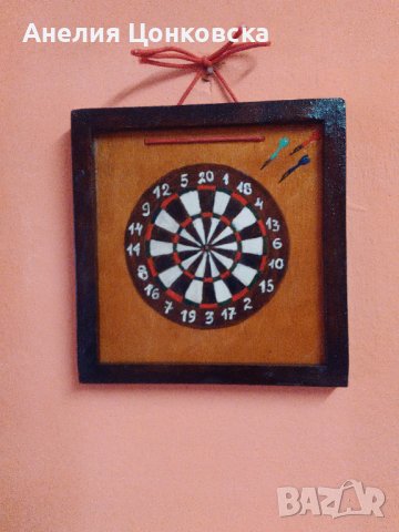 Акрил върху дърво "ДАРТС", снимка 1