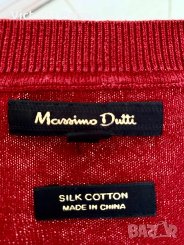 Асиметрична блуза MASSIMO DUTTI коприна и памук, снимка 10 - Блузи с дълъг ръкав и пуловери - 34559219