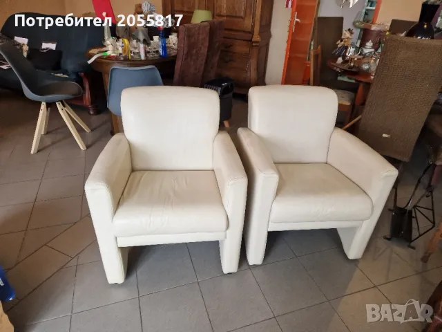 Двойка кресла #естествена кожа 