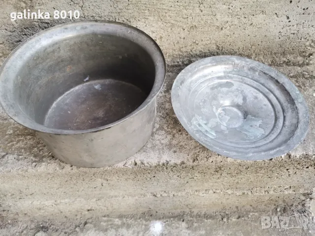 Стара медна тенжера, снимка 3 - Антикварни и старинни предмети - 50154616