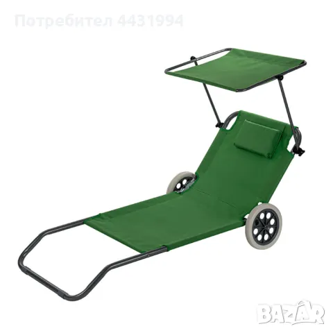 Сгъваем шезлонг с колела, снимка 1