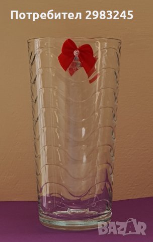 Декорирана стъклена чаша , снимка 2 - Декорация за дома - 42386408