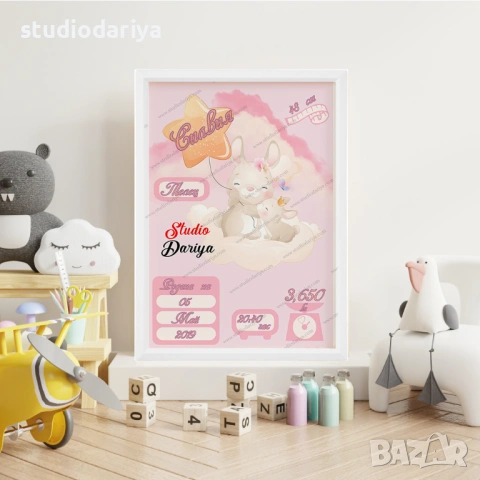 Бебешка визитка за момиче, снимка 9 - Други - 53147654