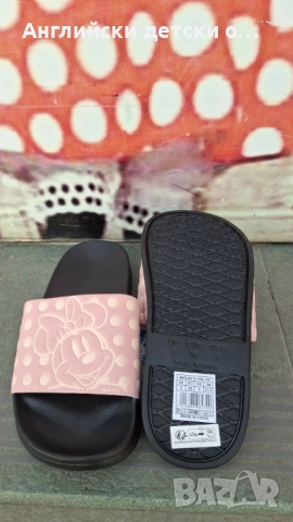 Английски детски чехли с Мини Маус, снимка 5 - Детски сандали и чехли - 54278016