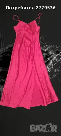 Нова червена сатенена рокля, снимка 2 - Рокли - 48113627