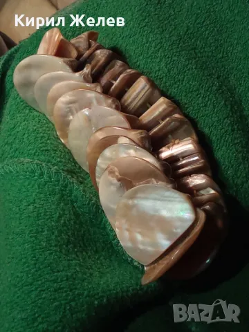 ПРЕКРАСНА ЛЯТНА / ПЛАЖНА ГРИВНА от ПЛОЧКИ НАТУРАЛЕН КРАЛСКИ СЕДЕФ ХЕНД МЕЙД БИЖУ 63361, снимка 10 - Гривни - 47217771