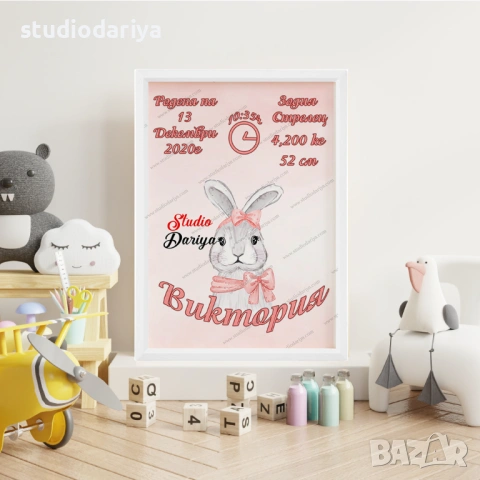 Бебешка визитка за момиче, снимка 10 - Други - 53147654