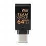 USB Флаш памет, 64GB, U3.1/Type-C OTG, TEAM M181, черна, SS300260