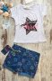 Тениска звезда ⭐, снимка 1 - Детски тениски и потници - 29140588