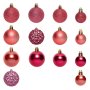 50 броя  Комплект Розови коледни топки в 3 размера, снимка 2