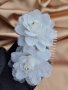 Сватбен аксесоар- гребен с бели цветя, снимка 10