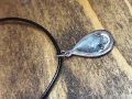 Сребърен медальон с лабрадорит ръчна изработка , снимка 1