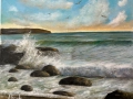 Картина с маслени бои морски пейзаж 40/50 “Вълната”, снимка 2