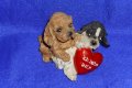 Керамичен сувенир "Влюбени кученца", снимка 1 - Романтични подаръци - 31803125