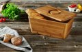 Бамбукова кутия за хляб с дъска за рязане, снимка 1 - Кутии за храна - 31437455