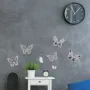 Стикери за стена, Пеперуди, Черно/ сив, 25x25 см, снимка 2