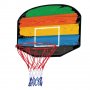 Баскетболно табло с ринг за стена, 80x1.3x60 cm, многоцветно, снимка 1