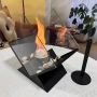 Дизайнерска настолна биокамина от стомана на биоетанол, снимка 3