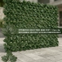 Изкуствен жив плет от бръшлян 1.5 x 3 м – UV устойчив, плътна зелена стена за балкон и ограда, снимка 3