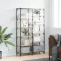 vidaXL Етажерка дъб сонома 100x32x170 см инженерно дърво и желязо, снимка 2